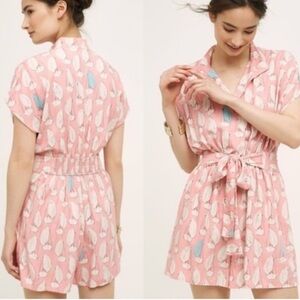 Anthropologie Maeve Tourista sailboat Romper size 4